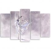 Leinwandbild 5 teilig, Ballerina Pirouet 