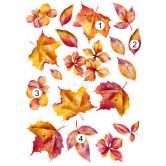Fensterbild Bunte Herbstblätter | Herbstliche Fensterdeko (18tlg.) 