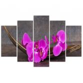 Leinwandbild 5 teilig, Orchidee Blume Zen Spa 