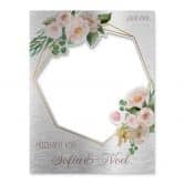 Fotorahmen Hochzeit Romantische Blumen - personalisierbar 