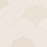 Geometrische Fototapete Abstrakte Halbkreise in Soft Beige - Bloomery Decor 
