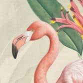 Fototapete Sommertapete - Flamingo und tropische Blätter - Bloomery Decor 
