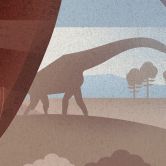 Fotobehang Braun - Land van de Dinosaurussen 