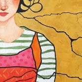 Wall Mural Dreamer in golden light - Hülya 