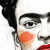 Fototapete Frida Kahlo Pop-Art Porträt - Jaszke 