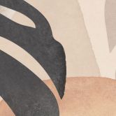 Fototapete Boho Monstera Pflanze in Naturtönen | Botanische Illustration - Melloi Art Prints 