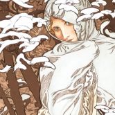 Wall Mural Seasons: Winter 1900 | Art for the living room - Mucha 