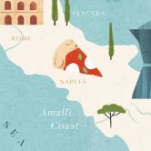 Wall Mural Map of Italy - Rivers 
