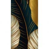 Fototapete Goldfarbene Palmenblätter Abstrakt 