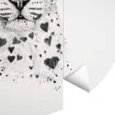 Round wall mural Solti - Loving Leopard - non self-adhesive/self-adhesive wallpapers 