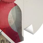 Papier peint photo rond Brun - Cacatoès rose - papier peint intissé/papier peint intissé autocollant 