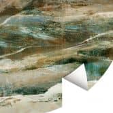 Papier peint photo rond Montagnes abstraites - Hobday - papier peint intissé/papier peint intissé autocollant 