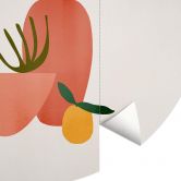 Papier peint photo rond Kubistika  Juicy Lemons - papier peint intissé/papier peint intissé autocollant 