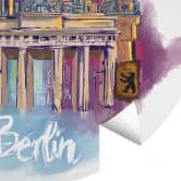 Papier peint photo rond Love your City - Berlin - papier peint intissé/papier peint intissé autocollant 