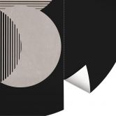 Round wall mural Orara Studio - Abstract Moon and Sun - non self-adhesive/self-adhesive wallpapers 