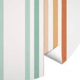 Tapet cirkel Boho Rainbow - vliesetapet/selvklæbende non-woven tapet 