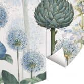 Fototapete Sir Edward - Blaue Wildwiese - Rund - Selbstklebend/Vlies 