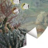 Behangcirkel Sir Edward Koraalbewoners - vliesbehang/zelfklevend vliesbehang 