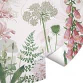 Fototapete Sir Edward - Rosa Fingerhut - Rund - Selbstklebend/Vlies 