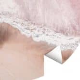 Papier peint photo rond Sisi & Seb - Mer rose - papier peint intissé/papier peint intissé autocollant 