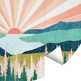 Behangcirkel SpaceFrog Designs - Retro Zomer - vliesbehang/zelfklevend vliesbehang 
