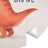 Round wall mural Dino Be Brave - T-Rex - Tunaboylu - non self-adhesive/self-adhesive wallpapers 