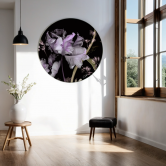 Glasbild Lila Blumen - Guido Maria Kretschmer Kollektion - Rund - Ø 70 cm 