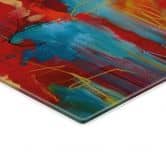 Glasbild Farbenfrohes Chaos - Fedrau 