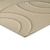 Glasbild Abstrakte Ringe beige - Grande 