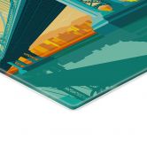Glasbild Stadtblick durch die Manhattan Bridge - Heemskerk 