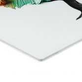 Glasschilderijen Boom met oranje en groene 3D-kroon - Mielu 