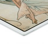 Glasbild Kunstdruck Mucha - Vier Künste: Die Poesie 