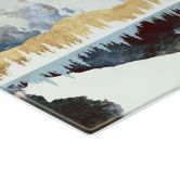 Glasbild Reflektion einer Winterlandschaft - SpaceFrog Designs 