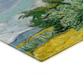 Glasschilderij van Gogh - Korenveld met cipressen 