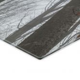 Tableau sur verre Cimes d'arbres aux feuilles rouges - Coman 
