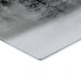 Glasbild Nebelwald in Schwarz-Weiß - Panorama - Xu 