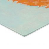 Glasbild Oranges Alpaca - Zwara - Quadratisch 