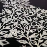 Wandbild Peace Zeichen - Silber Glitzer 