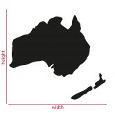 Holzdeko Mahagoni - Karte Australien - Neuseeland 