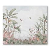 Herdabdeckplatte Tropische Idylle mit Kolibri Blau - Bloomery Decor 