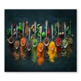 Stove cover plate Colorful variety of spices 