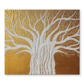 Stove cover plate white tree of life abstract - Grande 