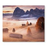 Herdabdeckplatte Herbstnebel in den Alpen - Selagea 