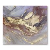 Herdabdeckplatte Marmor-Optik - Edle Strukturen in Gold und Violett - Shelest 