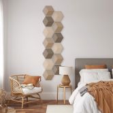 3D Hexagon - Alu-Dibond Braun Set (7er Set) 