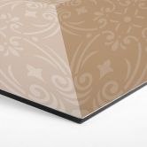 3D Hexagon Dibond - Bruin met Patroon 