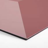 3D Hexagon - Alu-Dibond Rot 