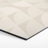 Hexagon Wandbild Halbkreise im Retro-Stil - Bloomery Decor - Alu-Dibond 