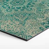 Hexagon Wandbild Mandala Boho Gold-grün - Bloomery Decor - Alu-Dibond 