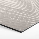 Sekskantet Billede af palmeblade i hørlook - Bloomery Decor - aluminium dibond 